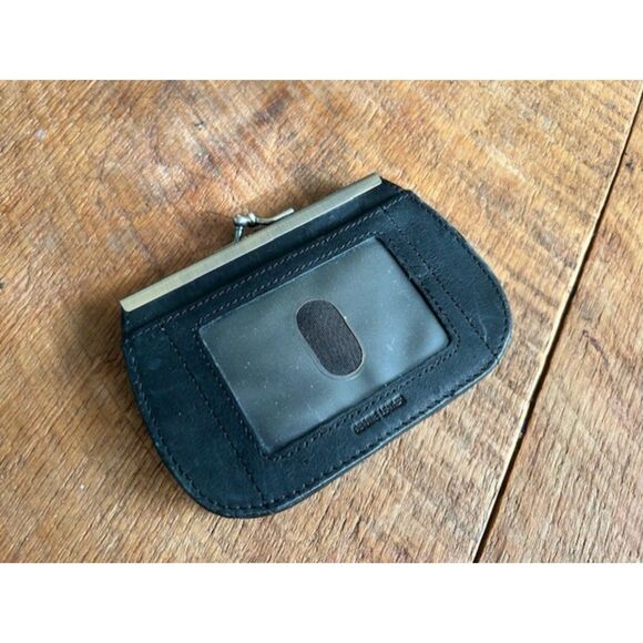 Vintage wallet - Genuine Leather and gemstone- snap closure - Picture 2 of 5